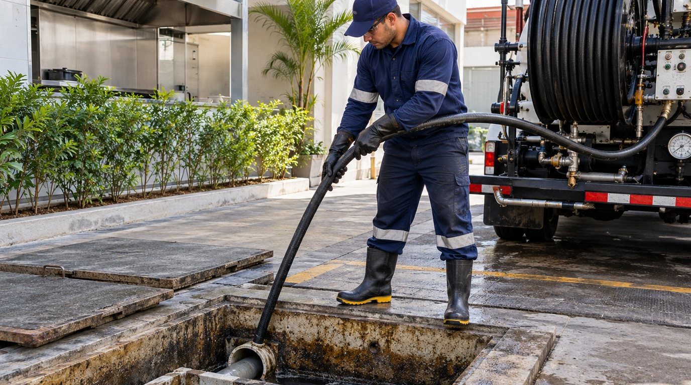 Hidrojateamento de Caixa de Gordura em Salvador‑BA