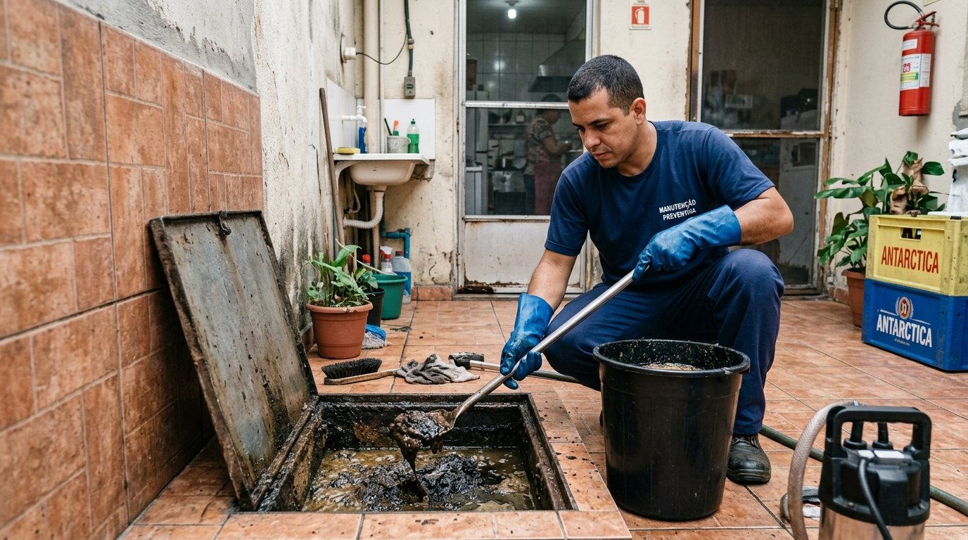 Limpeza de Caixa de Gordura com Equipe em Salvador‑BA